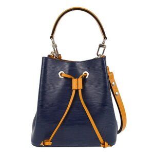 Louis Vuitton Navy Orange Epi Neo Noe BB 2way Bucket Bag M53610 SR0290 XX08143
